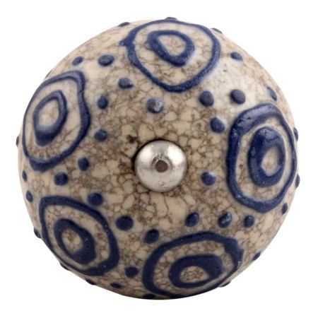 Blue Decorative Crackle Ceramic Wine Stopper